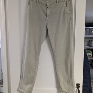 AG Adriano Goldschmied Light Gray Straight Leg Pants